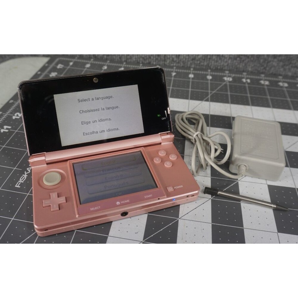Nintendo 3DS Handheld Console System Pink USA w/ Charger, Stylus, Cleaned Tested